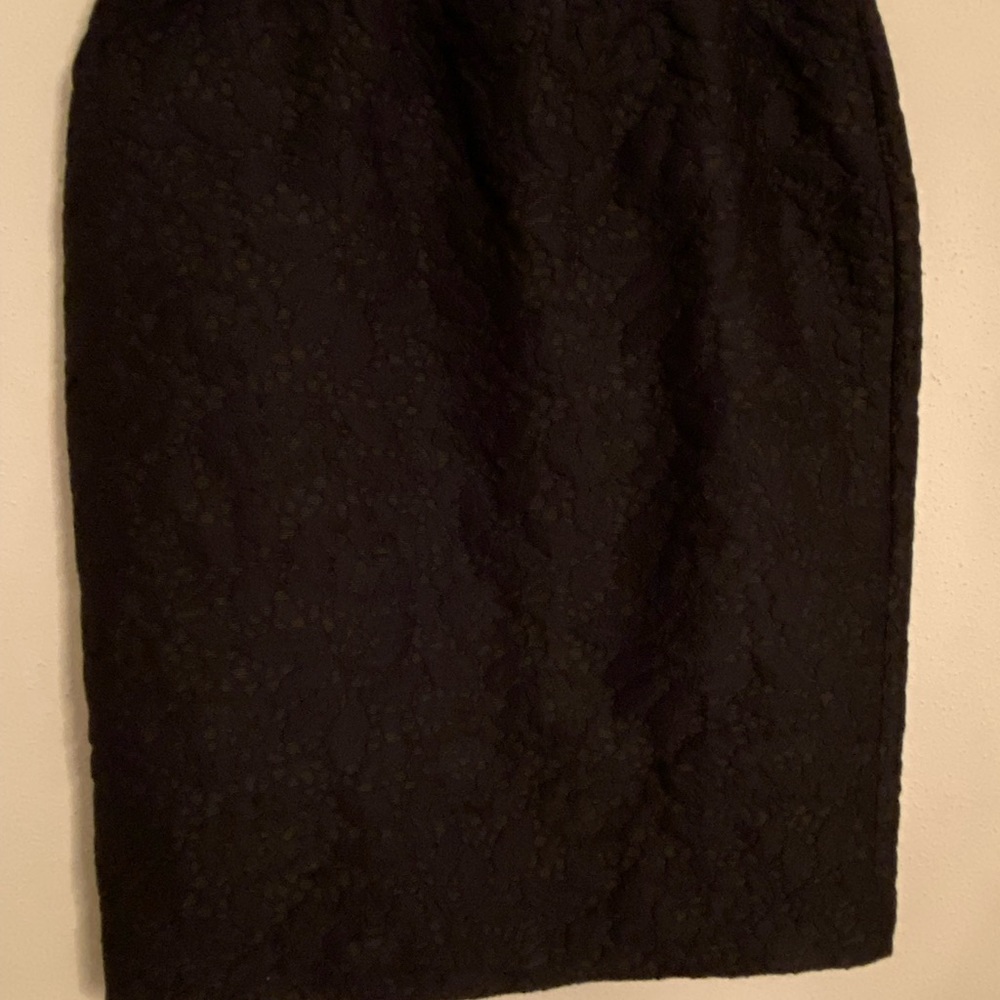Navy blue lace pencil skirt from Ann Taylor
